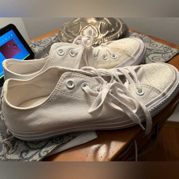 Chucks all star converse “wedding bling” low cut shoes - Picture 3 of 8